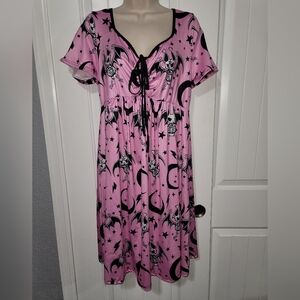 Skeleton Bat with Moon dress size Large